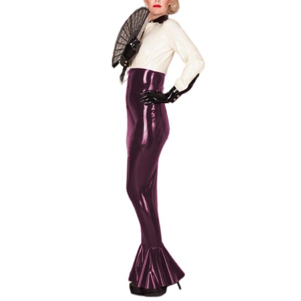 Capris Mermaid PVC Rock Sissy Hobble Röcke hoher Taille Latex Leder enge Maxi Bodycon Rock Club Party Gothic Bleistiftrock 7xl