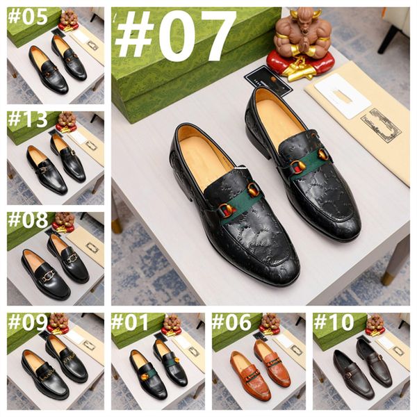 New British Vintage Square Men Shoes de couro de couro traje de luxo formal vestidos de luxo