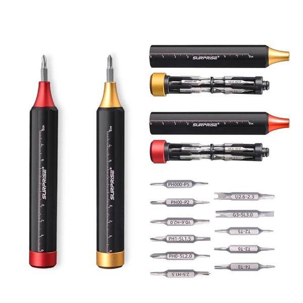 Conjunto de chave de fenda de precisão Schroevendraaier 22 em 1 S2 broca de aço magnética Torx embutida chave de fenda de cabeça dupla ferramenta de reparo de PC para celular