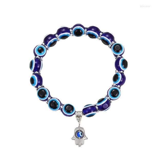 Bracelets de charme 2023 para mulheres em jóias y2k contas de pulseira de diabo de diabo de Fátima Pingente Turkish Blue Acessórios