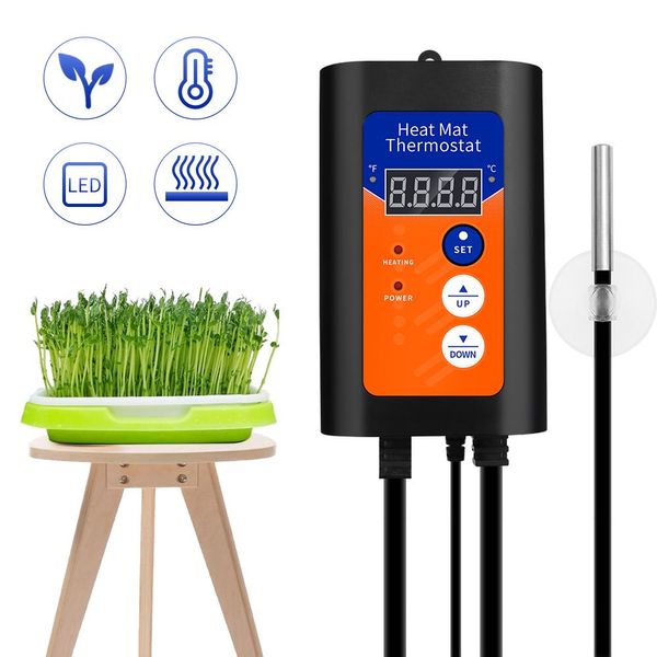 Produtos Digital Heat Mat Termostato Controlador de temperatura 1000W 230V para plantas hidropônicas Germinação de répteis Suprimentos para animais de estimação