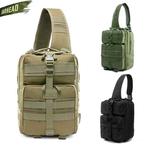 Backpacking Packs 900D Zaino tattico militare a spalla singola Zaino militare Molle Assault Sling Bag Piccolo EDC One Strap Daypack Borse tattiche militari J230502