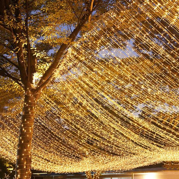 Strings Thrisdar Outdoor Christmas LED String Light 100M 800/1000LED Fairy Girlande Lichter für Hochzeitsfest Weihnachtsbaum Garten PatioLED