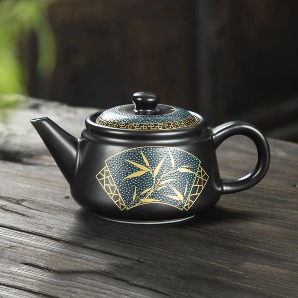 Articoli per il tè Retro Kung Fu cinese Teiera in ceramica Set da tè Drago Fiore Teiera del Puer 250ml Porcellana Samovar Kungfu Teaware