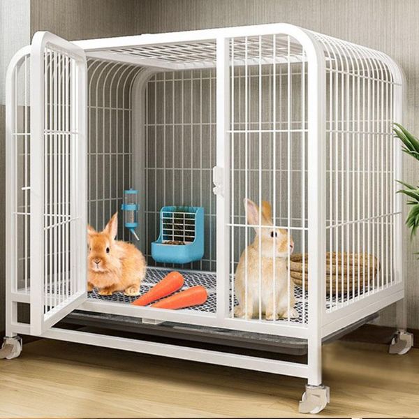 Gaiolas c700 montadas gaiolas de coelho animais de estimação interior coelho anti mastigar esteira casa cama ninhos para pequenos animais casa coelho acessórios