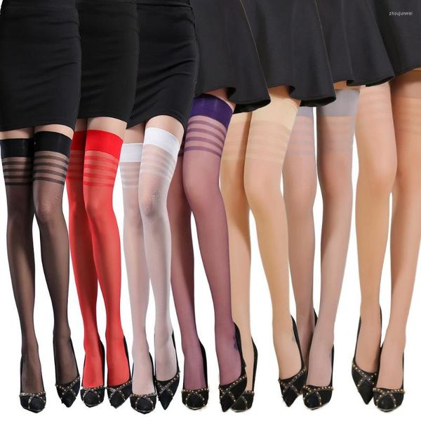 Frauen Socken Overknee Strümpfe Sexy Dessous Transparente Oberschenkel Hohe Schwarz Weiß Rot Lila Lang