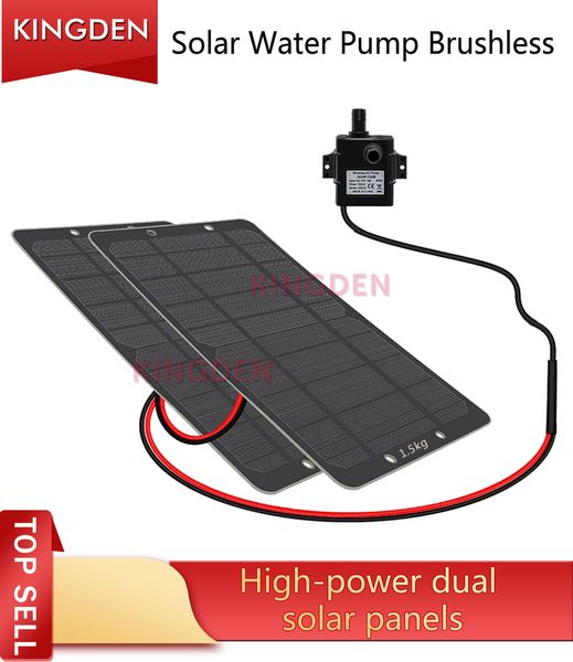 Pumpen 10W 5W Solarwasserpumpe Bürstenloser Motor Solarpanelpumpe 12V für Teich/Poolgarten/Solarpoum-Kit/Solarteichpumpe