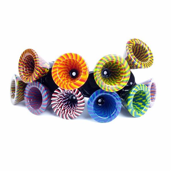 Accessori per tubi per fumatoriCiotole in vetro colorato spesso Ciotole Pezzi Diapositive 14,4 mm 14 mm Giunto maschio per bong ad acqua Goccia di alta qualità Dh7Jq