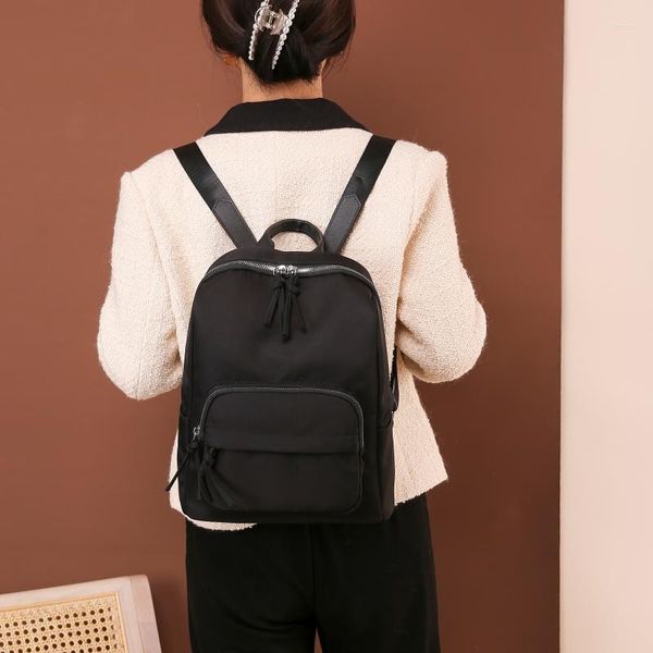 Backpack Women Women Durável Oxford Cloth 2023 Student School Bookbag Teen Girls Travel Casual College Daypack Fashion Small Rucksack