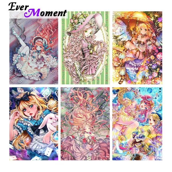 Stitch Ever Moment Diamond Pintura Diamond Girl Cartoon 3D resina artesanal Full Square Gift Gift Mosaic Bordado Decoração ASF2132