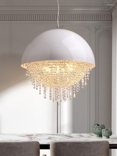 Подвесные лампы люстры легкие роскошные хрустальные светодиодные светильники постмодернистского творческого искусства круглый гостиная столовая спальня подвесная лампа