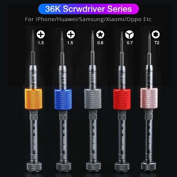 Schroevendraaier 36K Precision S2 Toplu Kafa Tornavidoları Set Antirust/Sonbahar/Kayma Sökme Aracı Apple iPhone Huawei Onarım Aracı