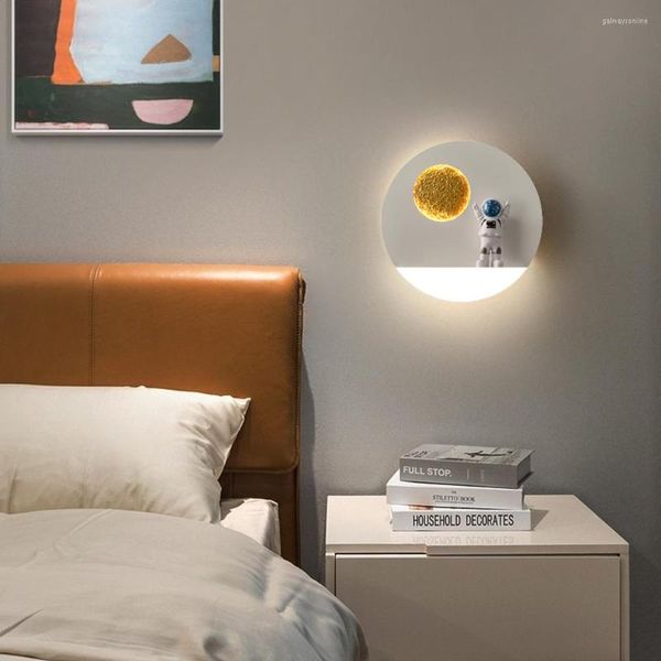 Duvar lambası LED GECE LIGHT MOON Modern Yaratıcı Yatak Odası Başucu İskandinav Sıcak Çocuk Odası Balkon Dekorasyonu
