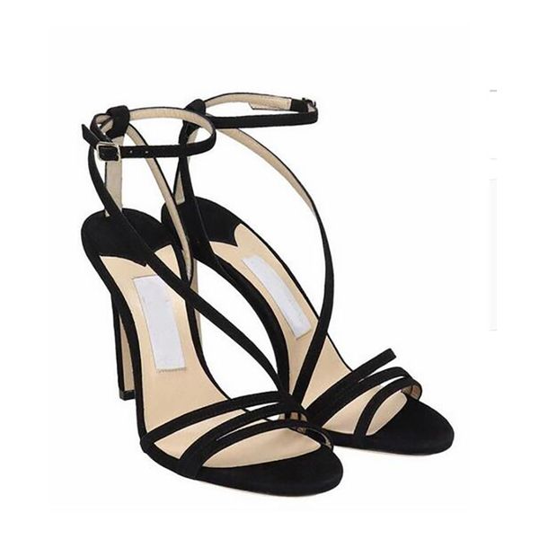 Scarpe da donna firmate popolari con cinturino LANCE Sandali da donna Scarpe da sera da sposa Lady Tacchi alti Cinturino alla caviglia Punta aperta Tacchi a spillo Calzature casual EU35-43