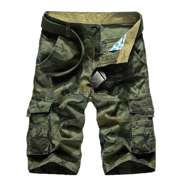 Pantaloncini da uomo Camouflage Camo Cargo Shorts Uomo 2023 Nuovi pantaloncini casual da uomo Pantaloncini da lavoro larghi da uomo Pantaloni corti militari da uomo Plus Size 29-44 T230502