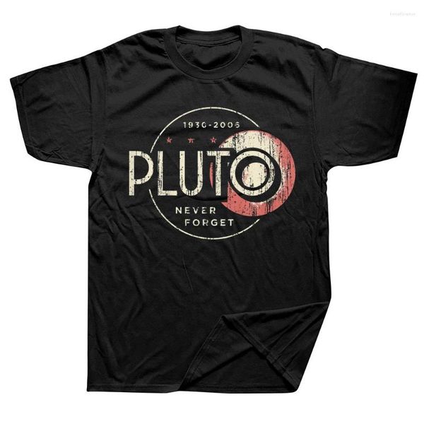 Magliette da uomo Plutone Never Forget Retro Science Summer Graphic Cotton Streetwear Manica corta Regali di compleanno T-shirt Abbigliamento da uomo