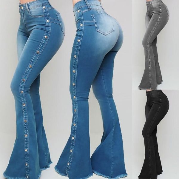 Джинсы Wiosna сексуальные винтажные джинсы ze streczem panie wysokiej talii Skinny Denim spodnie kobiety moda Slim spodnie rozkloszowane Denim Bel