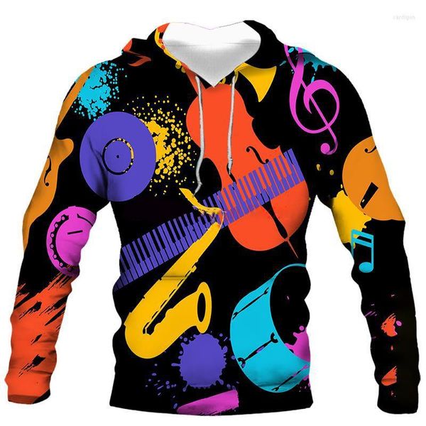 Felpe con cappuccio da uomo Felpa sportiva da uomo Divertente 3D stampato Art Trend Manica lunga Casual Hip-hop Pullover Fun Street Felpa S8