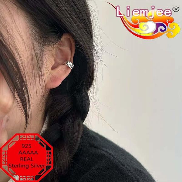 Серьги -грибы Liemjee Real 925 Серебряный серебряный серебряный крутой простую простую зажима