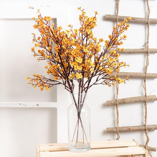 Fiori decorativi 50 cm Gypsophila bouquet di seta artificiale neonati respiro finto fai da te casa soggiorno decorazione di nozze autunno