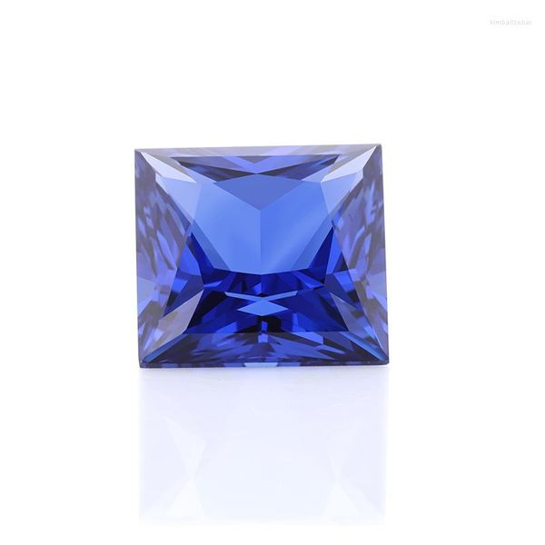 Lose Edelsteine Princess Cut Royal Blue Lab Grown Saphir für die Ringherstellung