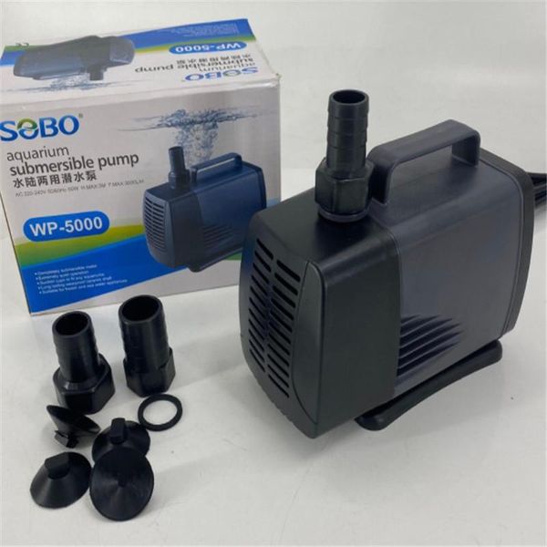 Pompe SOBO Acquario Pompa Sommergibile WP5000 60W pompa dell'acqua silenziosa Fontana dello Stagno Beccuccio Filtro Coppa dropshipping