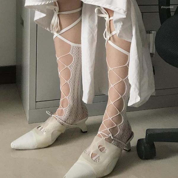 Frauen Socken Damen Ins Sexy Spitze Jk Koreanisch Japanische Version Kreuz Schwarze Fliege Leggings Lange Socke Kalb Sommer Dünne Kawaii Strümpfe