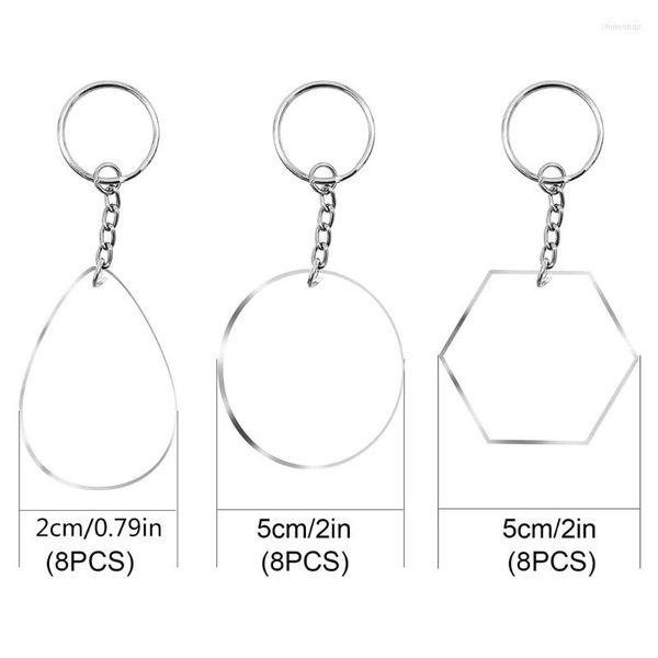 Schlüsselanhänger 1 Set Acryl-Schlüsselanhänger-Rohlinge mit Schlüsselringen Springen Klare Scheiben Kreise Für DIY-Projekte Basteln