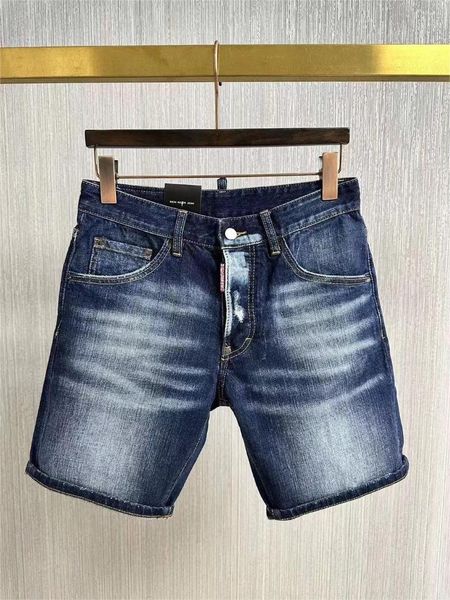 Herrenjeans 2023 Fashion Tide Brand Herren Wasserwäsche Abgenutzte Löcher Shake Paint Motorrad Denim Shorts D20-1