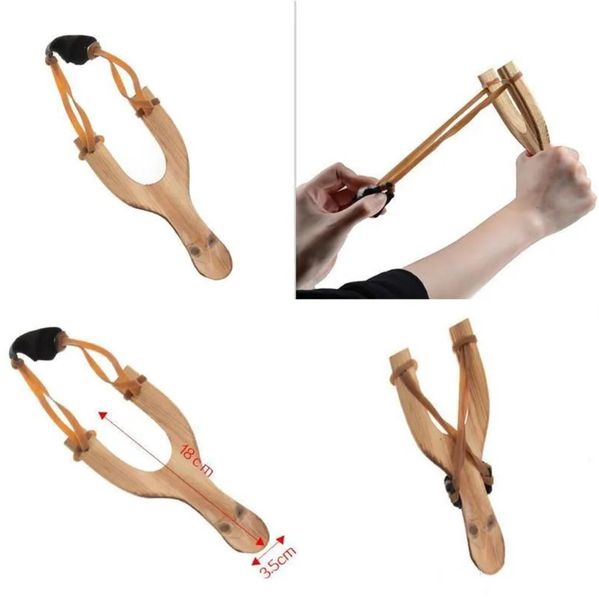 Fidget Toys Materiale di legno Fionda Corda di gomma Divertimento Bambini tradizionali All'aperto catapulta Interessanti puntelli di caccia Giocattoli all'ingrosso