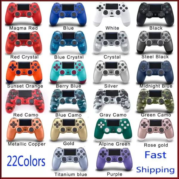 22 colori PS4 Wireless Bluetooth Controller Gamepad per joystick Game con accessori per console per box al dettaglio US/UE senza logo