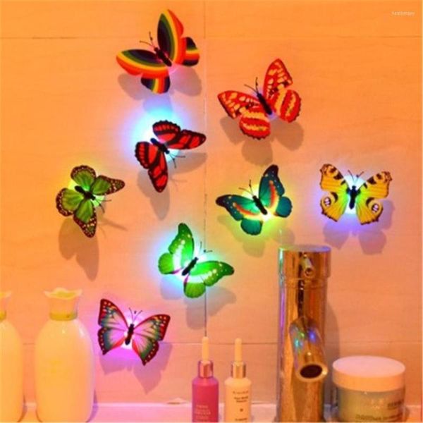 Ночные светильники светодиодные декоративные лампы красивые бабочки детские ночной свет Идеальные украшения для комнаты для девочек спальня ванная комната
