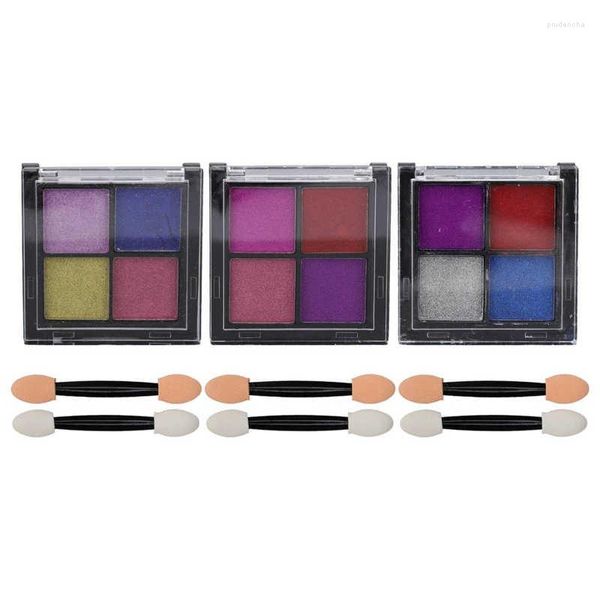Гвоздь порошкообразной модное зеркало портативное DIY 4 цвета голографические с палочкой для век для макияжа