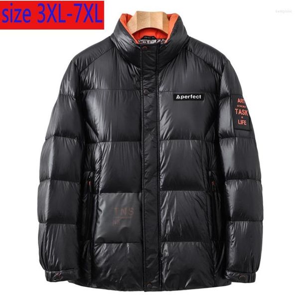 Мужская модная мода Super Light Winter Coat молодые мужчины серая утка толстая куртка повседневная плюс размером 3xl 4xl 5xl 6xl 7xl