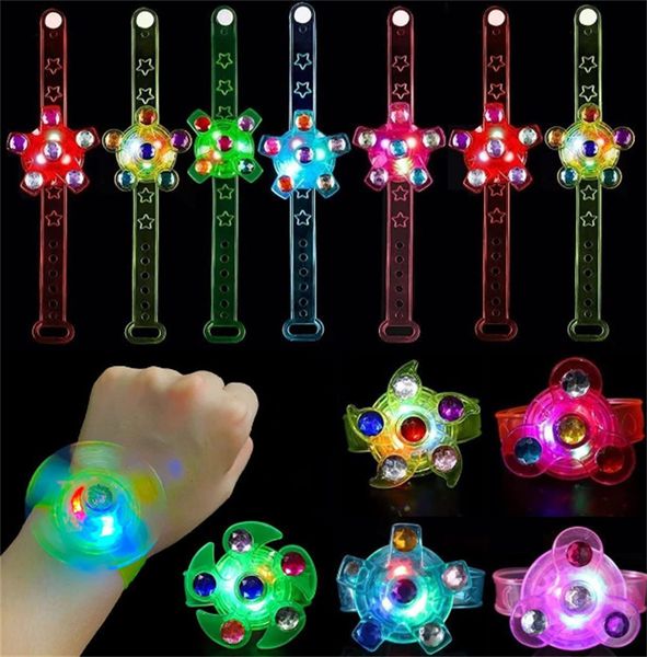 Детская вечеринка Favors Led Light Up Fidget Bracelet Toys светятся в темной вечеринке, поставки рождественские подарки игрушки