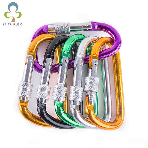 5 Stück Karabiner 4 Stück 8 cm/7 cm/6 cm/5 cm Aluminiumlegierung Karabiner D-Ring Schlüsselanhänger Clip Camping Schlüsselanhänger Karabinerhaken Outdoor Travel Kit GYH P230420