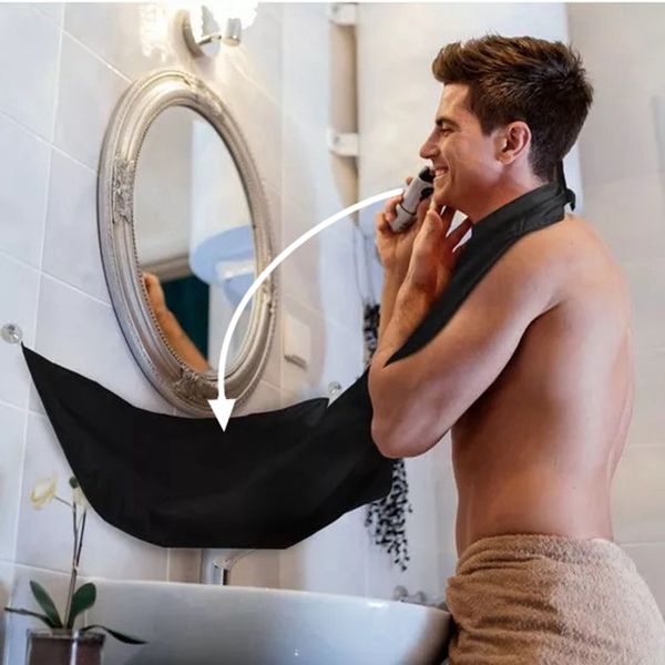 Macho de barba de barba masculino apanhador de barba Cape Care Bib Face Haired Bibs Adult Shaver Limpando Celro