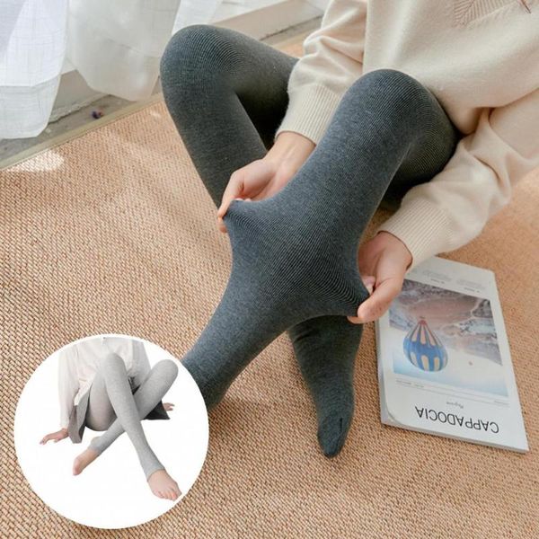 Herrensocken Bequeme Mode Anti-Shrink Damen Base Pants Feinnähte Steigbügel-Leggings Stretch für Dating