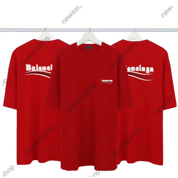 2023 Yaz Erkek Plus Tees Polos Tasarımcı Tişörtlü Erkekler Klasik Mektup Baskı Tişörtleri Pamuk T-Shirt Kadın Kırmızı Tee ABD Boyutu XS-L