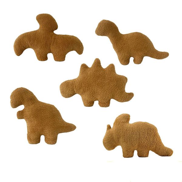 Super carino Dino Nugget dinosauro blocco di pollo morbido cuscino in peluche per bambola