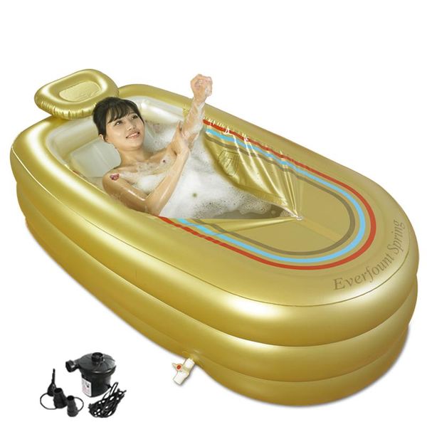 Banheiras grandes banheira inflável banheira adulta banheira de casa adulta com travesseiro isolado com bomba elétrica