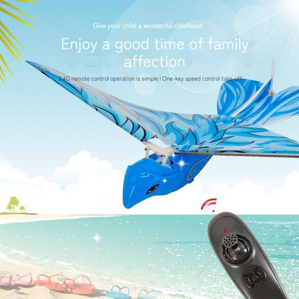 Electric RC Animals 2 4ghz Remote Control Bionic Bird Tumbling Free Interactive Flight Electric Luban Cool Toys For Children Gift 230503