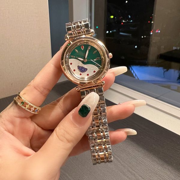 Modische Luxus-Damenuhr, Markendesigner, 32 mm, Damenuhren, hochwertiges Edelstahlband, wasserdichte Quarz-Armbanduhr für Damen, Weihnachts- und Geburtstagsgeschenk