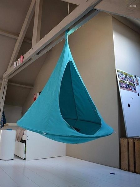 Móveis de acampamento acampando tenda para crianças adultos seda casulo pendurado penduramento hammock tenda ao ar livre hamaca pátio sofá balanço