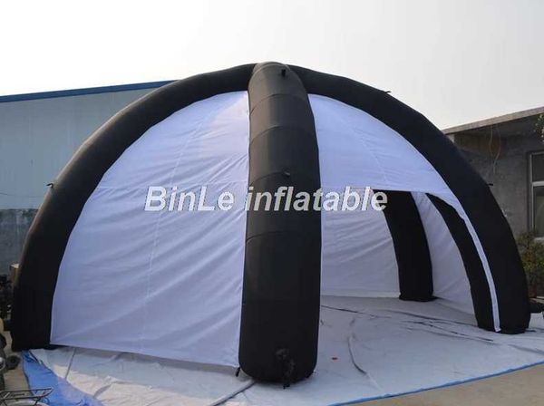 Garage per tende per auto a forma di cupola con tenda ragno gonfiabile 8x4 m con pareti in vendita