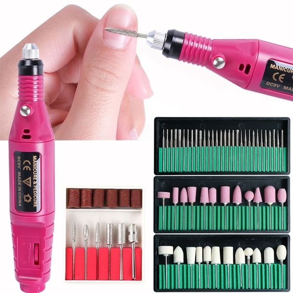 Attrezzatura per nail art Set di frese per macchina per manicure Quarzo Scrub Stone Diamond Wool Nail Drill Bit Rotary Burr Grinding Mill Kit SAHBS-011P 230428