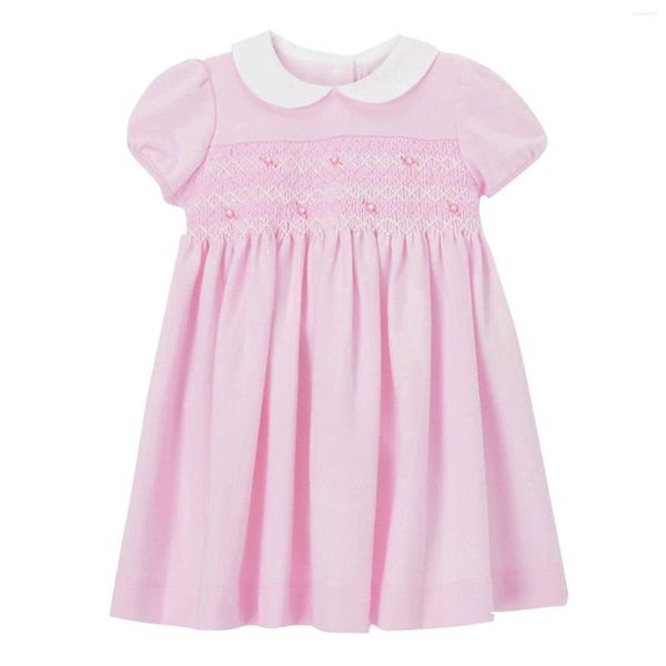 Mädchen Kleider Sommer Kurzarm Puppenkragen Niedlich Blumenmuster Prinzessin Kleid Mädchen A Line Rock Set für Kleinkind Baby Boy