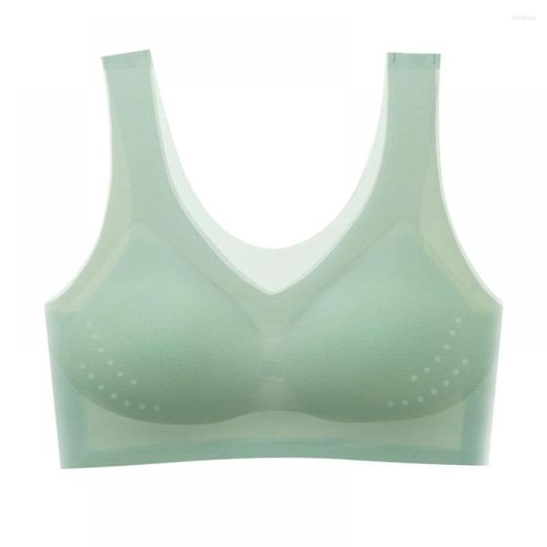 Canottiere da donna Intimo Gilet sottile da donna Seno grande Reggiseno da notte Canotta sexy Canotta con scollo all'americana Canotta senza schienale Canotta senza maniche