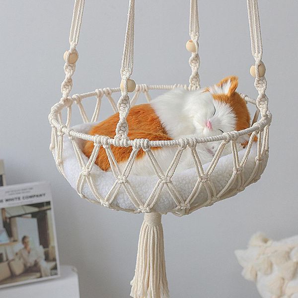 Коврики Macrame кот гамак гнездо домашнее гнездо Boho Home Decor