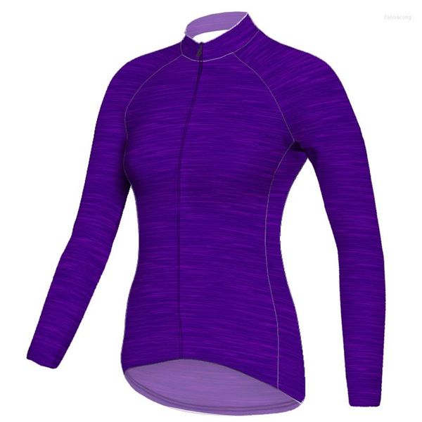 Jackets de corrida mulher mulher roxa manga longa camisa de ciclismo camisa mtb camisa ladeira abaixo conforto suor à prova de desgaste de ciclista tops